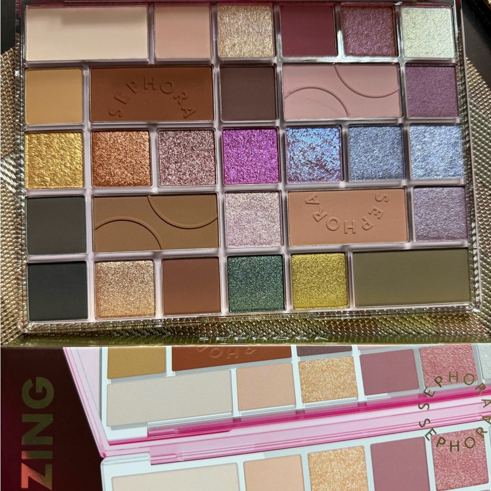 Sephora Vibrant Eyeshadow Palette - Pink, Purple, Gold, Green